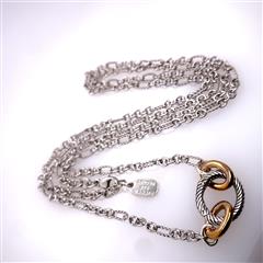 James Avery Sterling Silver Bronze Oval Link Necklace